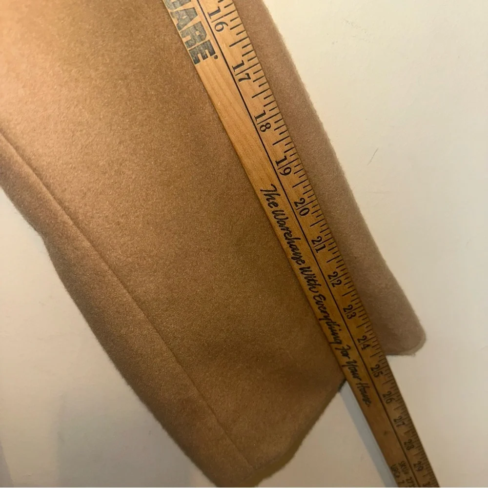 GAP Womens 2XL Camel Hair Wool Blend Long Coat Brown Preppy Classic Modern Y2K - Picture 10 of 12